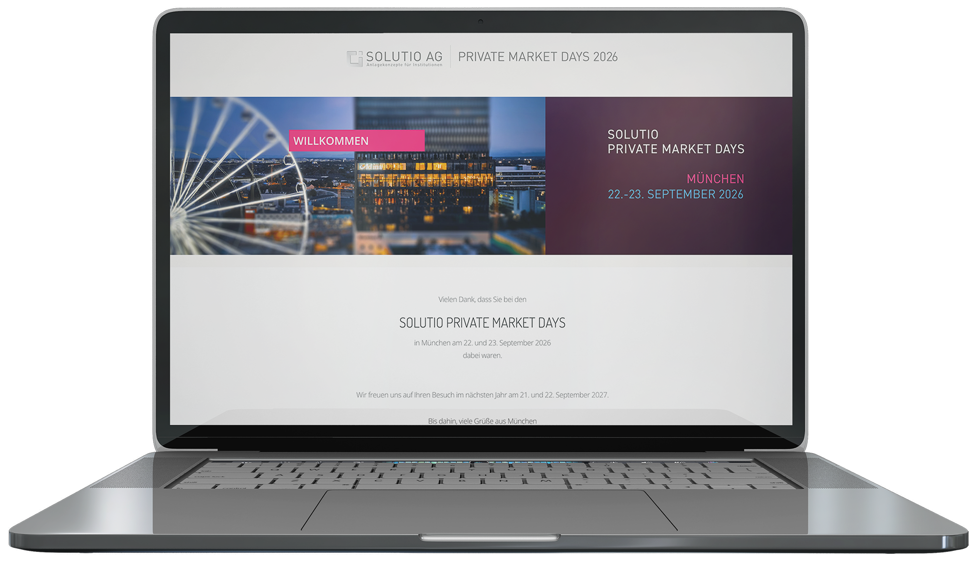 SPARKS Webseite Solutio-events Umsetzung & Finalisierung